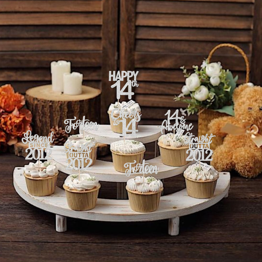 ZHUOWEISM legend since 2012 cupcake toppers decorate treats for celebratory gatherings.