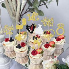 ZHUOWEISM Miss to Mrs topper glitter gold ideal for bridal showers