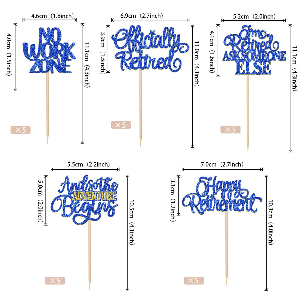 ZHUOWEISM officially retired themed toppers enhance no-work zone party decor