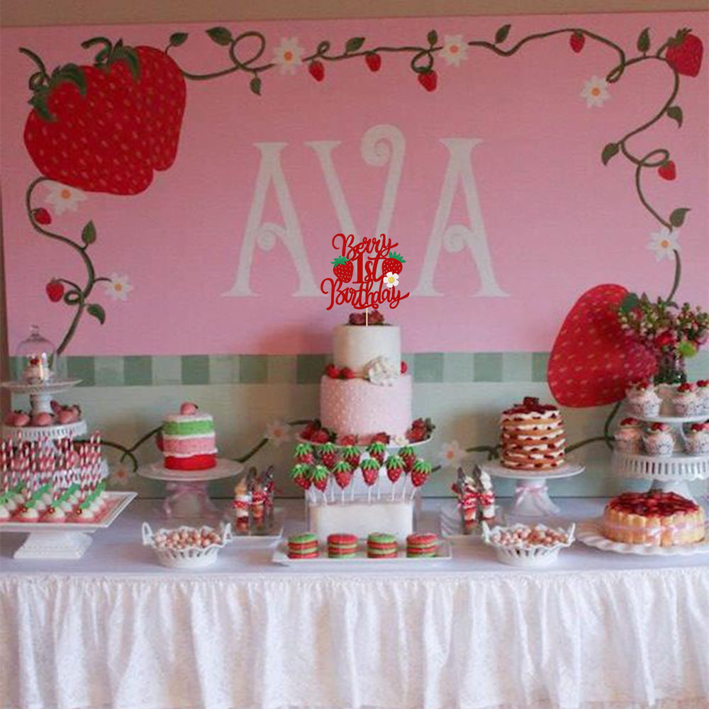 ZHUOWEISM One-side glitter finish topper shines on celebration cakes