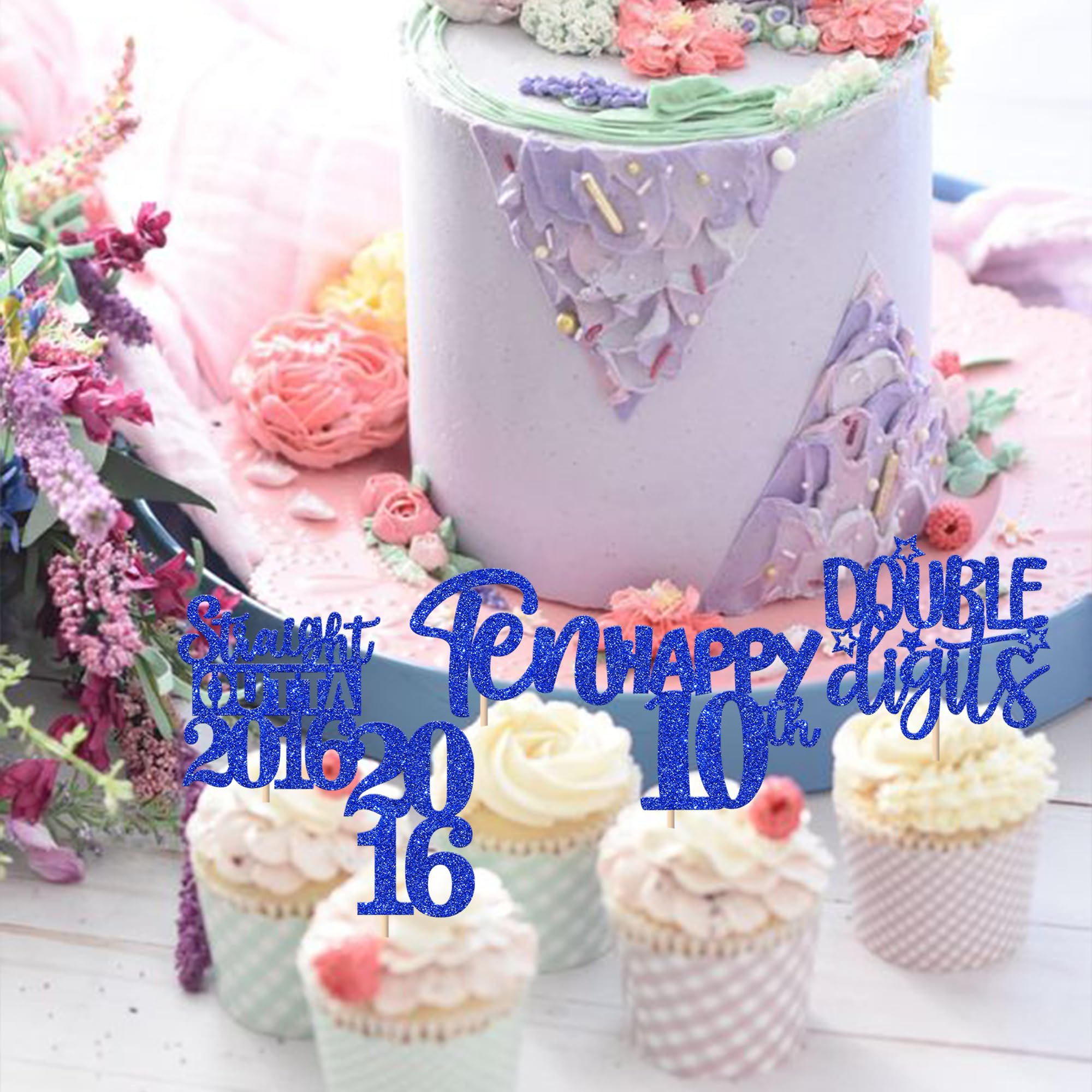ZHUOWEISM pack of 30 toppers, six designs, ready-to-use for quick party prep.