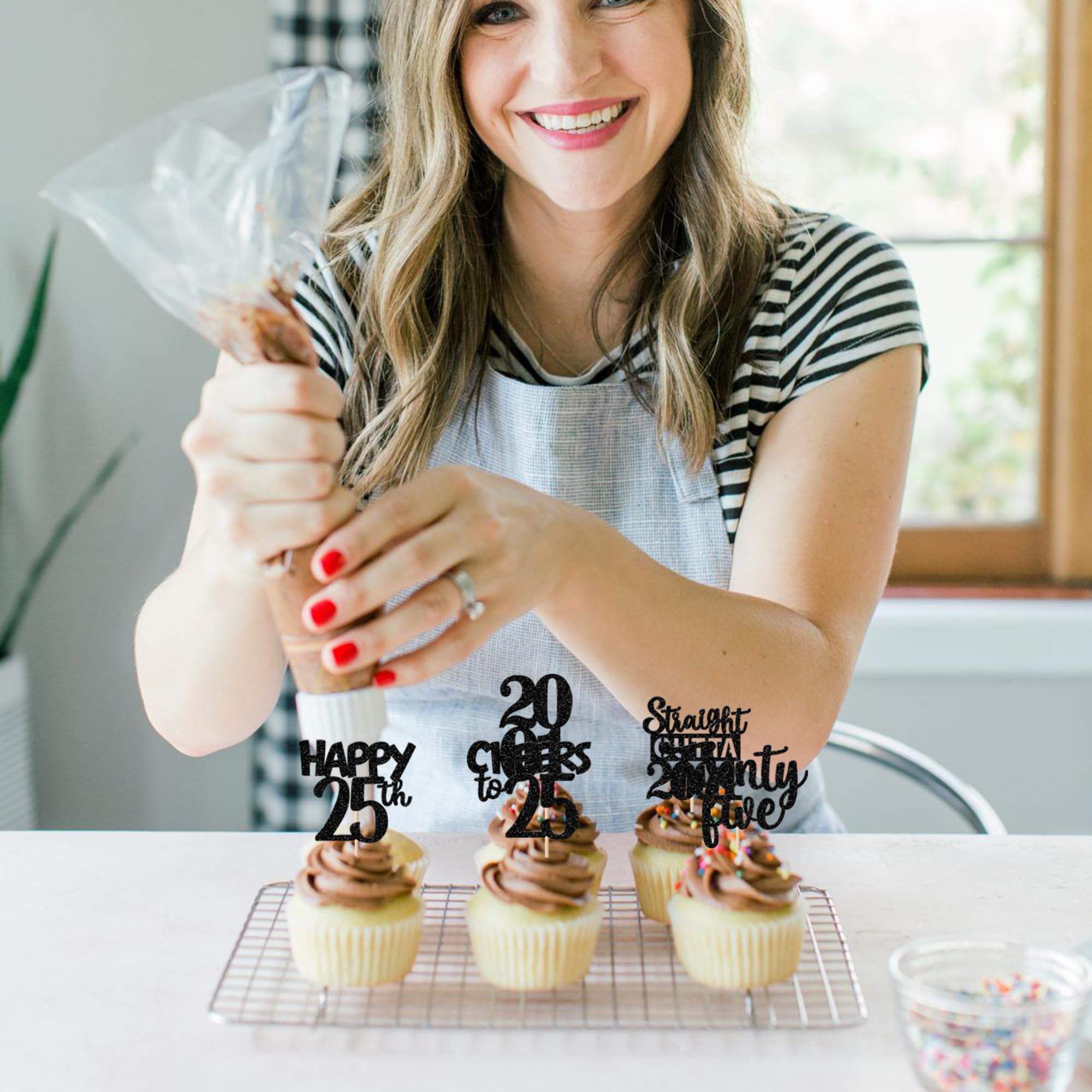ZHUOWEISM party-cake-decor-topper versatile for cupcakes and ice cream at celebrations.
