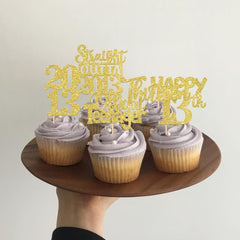 ZHUOWEISM party cupcake toppers showcase a 30-piece set for celebrations.
