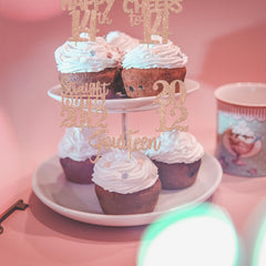 ZHUOWEISM party decor cupcake picks for 14th theme decorations