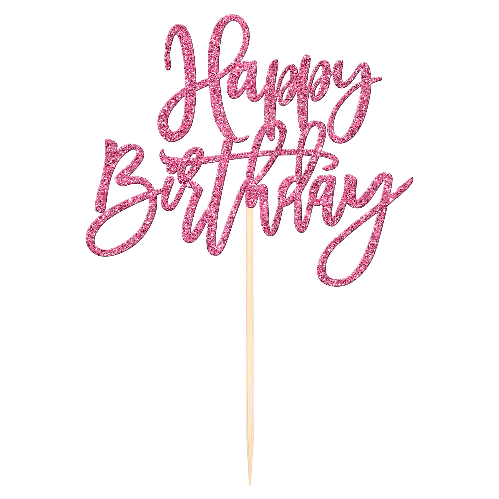 ZHUOWEISM pink birthday topper delivers eye-catching sparkle for anniversaries and parties