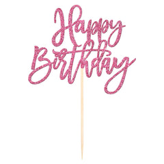 ZHUOWEISM pink birthday topper delivers eye-catching sparkle for anniversaries and parties