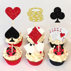 ZHUOWEISM poker chip topper design 2 for cupcakes
