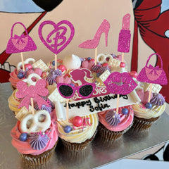 ZHUOWEISM high heel toppers add stylish drama to cupcakes.
