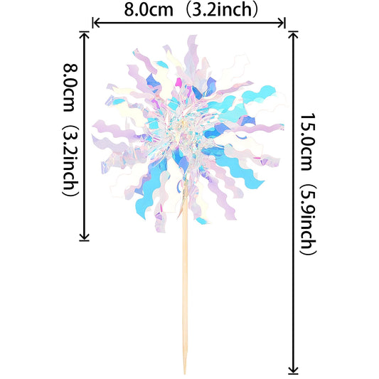 ZHUOWEISM sparkle tinsel picks enhance birthday cupcakes with eye-catching shine