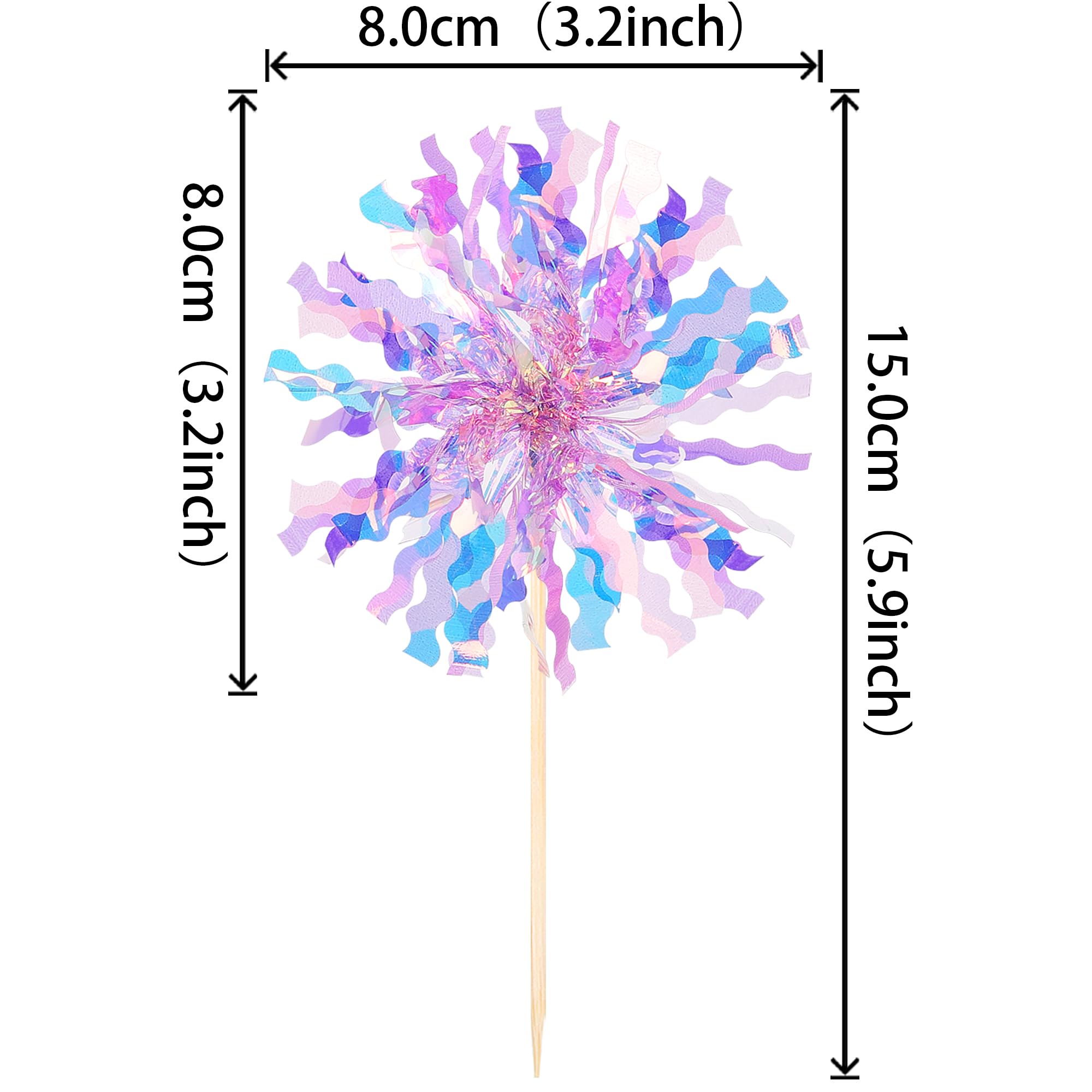 ZHUOWEISM sparkle tinsel cupcake picks enhance party desserts with glow.