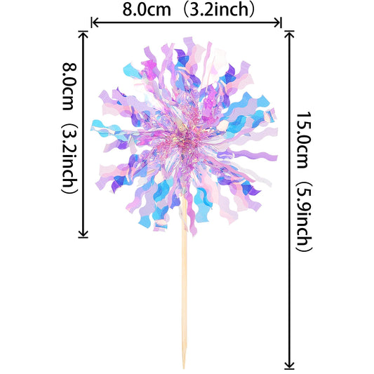 ZHUOWEISM sparkle tinsel cupcake picks enhance party desserts with glow.