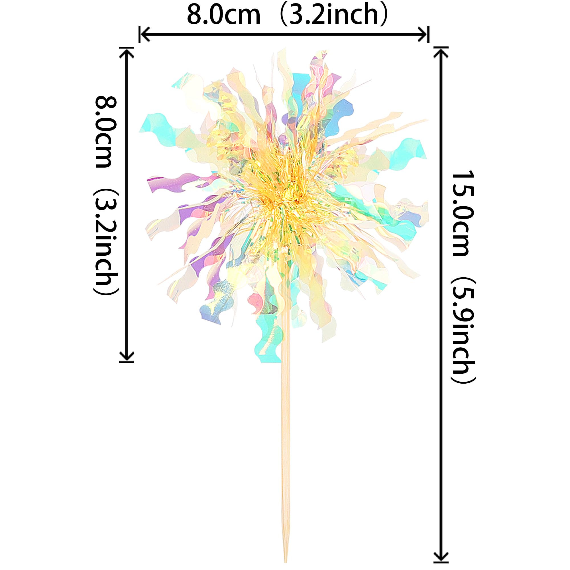 ZHUOWEISM sparkle tinsel cupcake picks add festive shine to treats