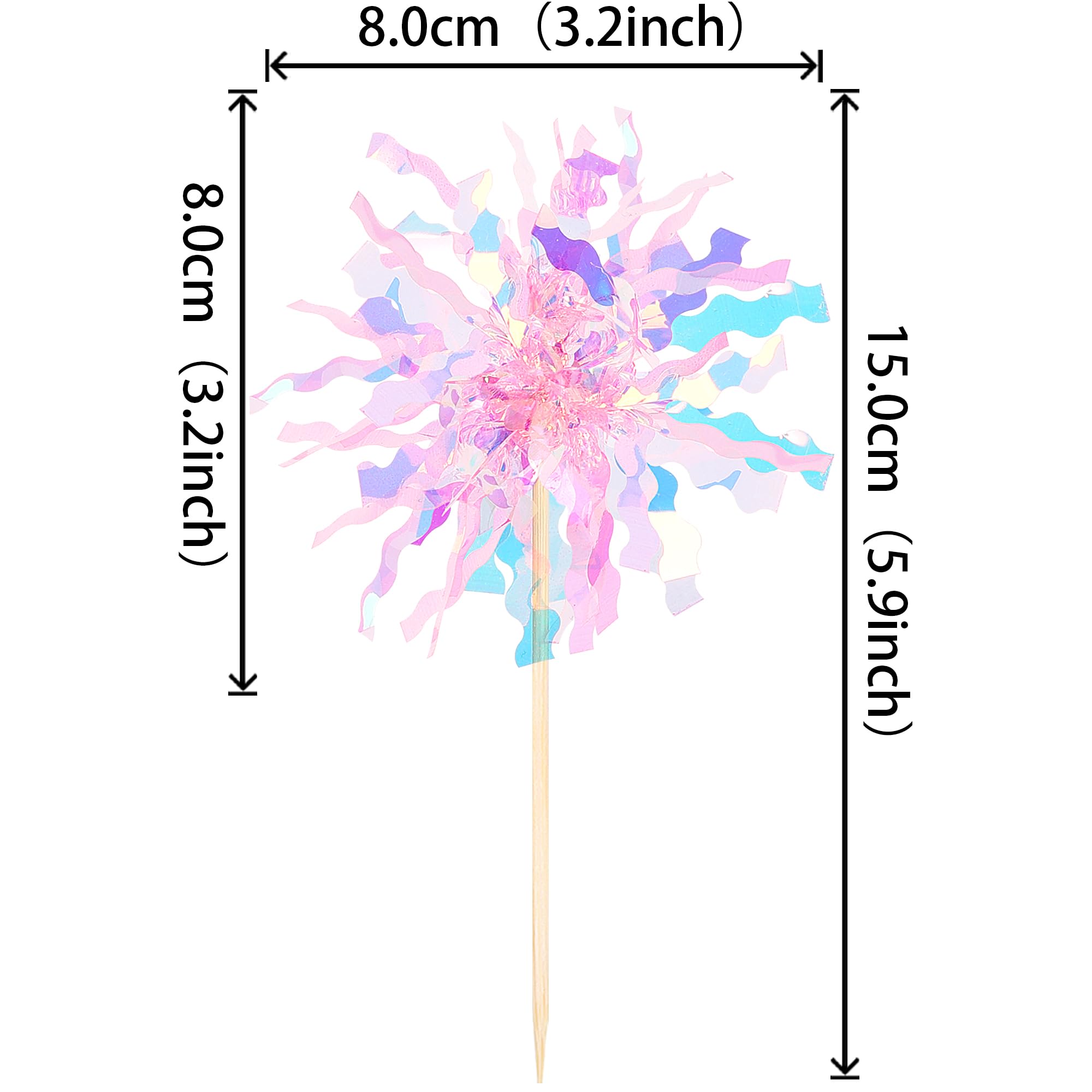 ZHUOWEISM pink sparkle tinsel picks illuminate party desserts.