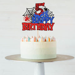 ZHUOWEISM Spider party decor topper for cheers to 5 years theme