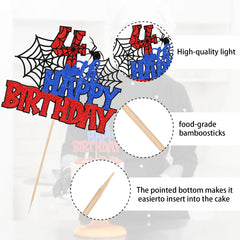 ZHUOWEISM Spider web topper with stick adds easy height to your birthday cake.