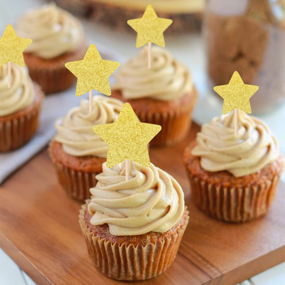 ZHUOWEISM big size star toppers create bold focal points on cakes.