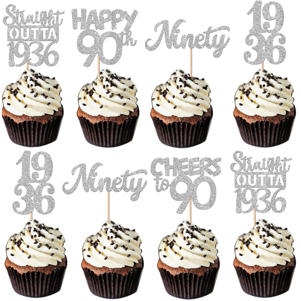 ZHUOWEISM straight outta 1931 cupcake topper design 1 shimmering for 95th birthday
