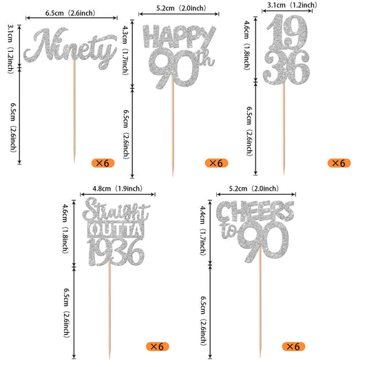 ZHUOWEISM straight outta 1931 cupcake topper design 2 glittery for party table decor