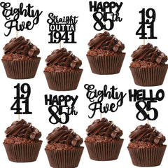 ZHUOWEISM straight outta 1941 cupcake toppers add festive sparkle to desserts.