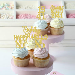 ZHUOWEISM straight outta 1941 toppers add party sparkle to desserts