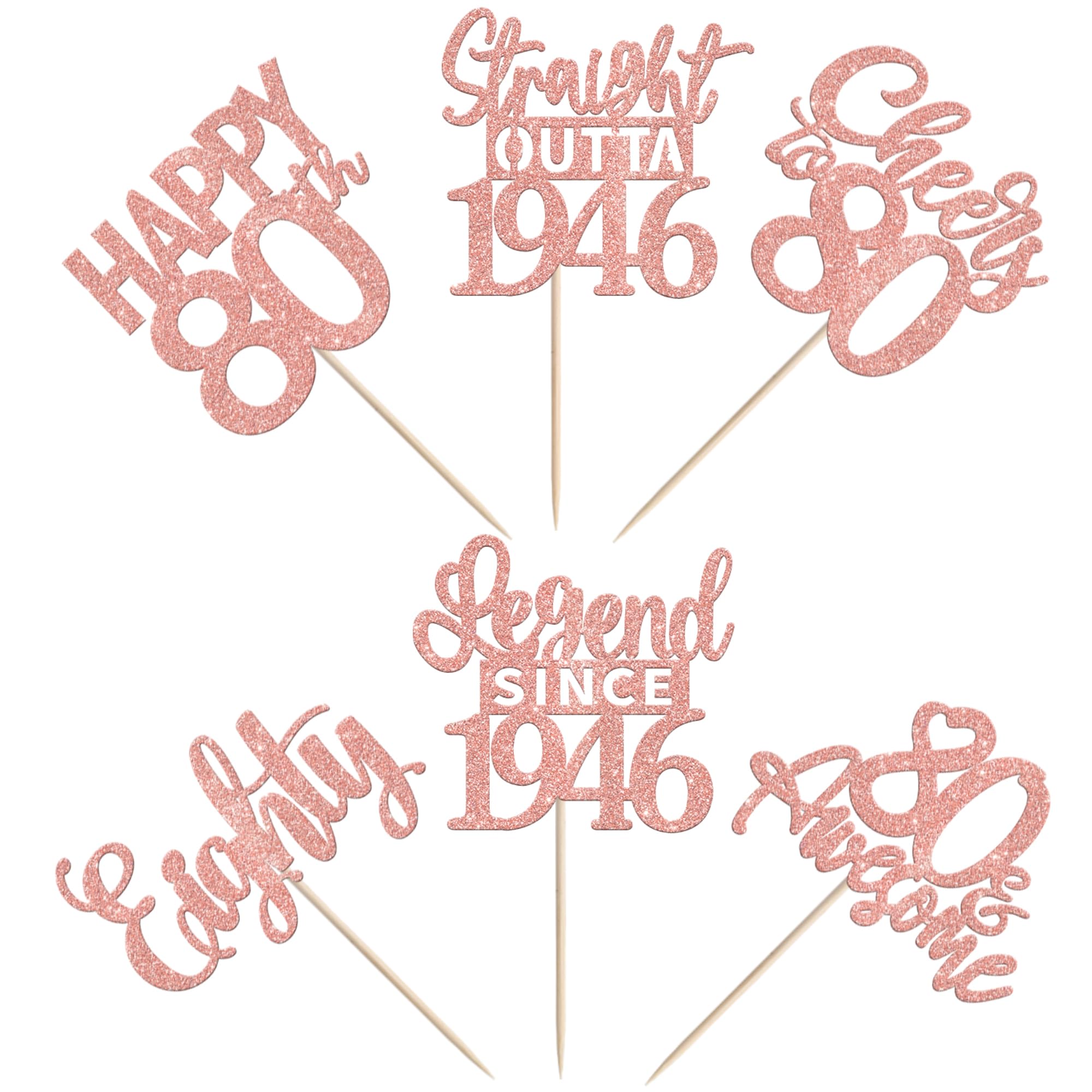 ZHUOWEISM straight outta 1946 design C topper ready for quick decorating on treats.