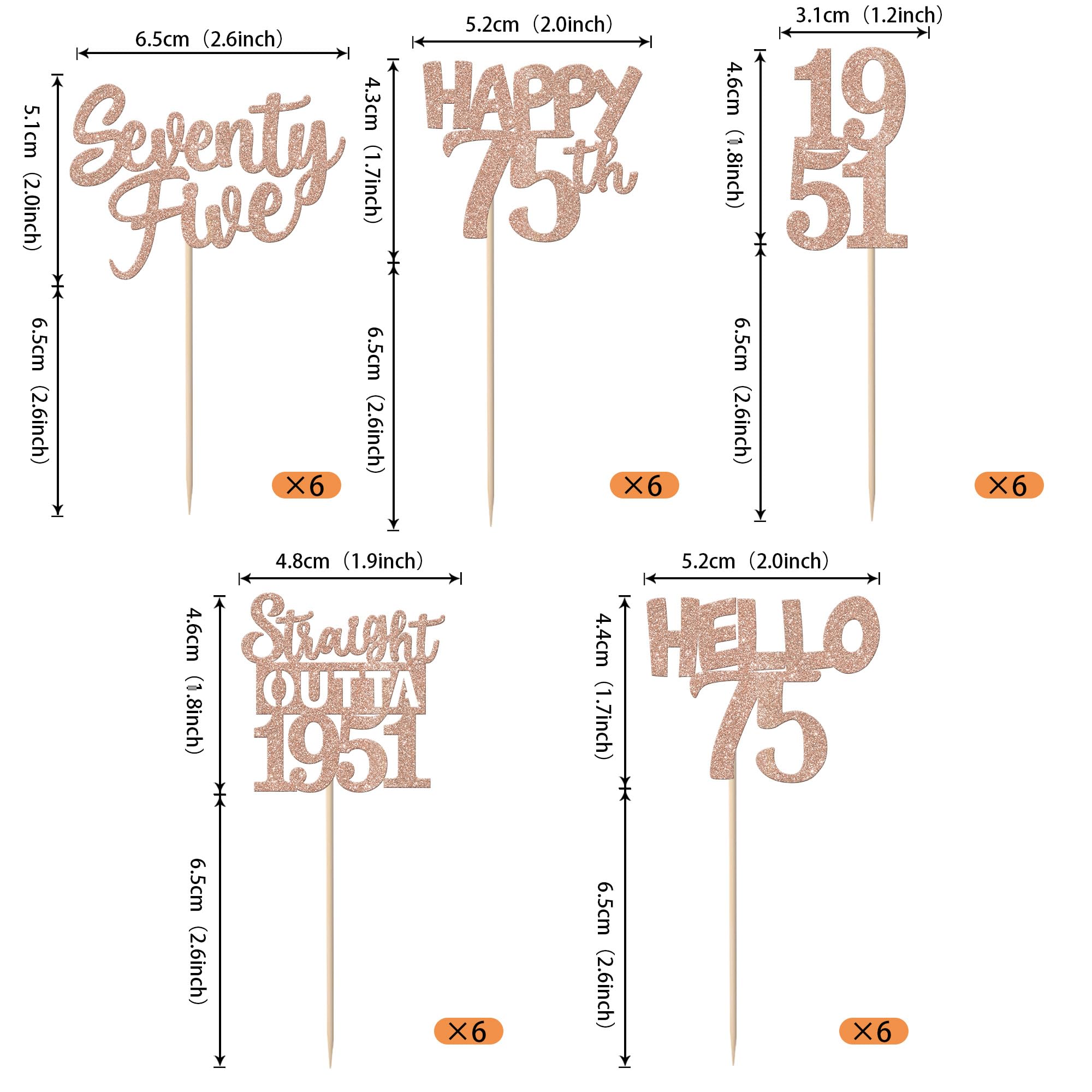 ZHUOWEISM straight outta 1951 cupcake toppers create a retro vibe for desserts.