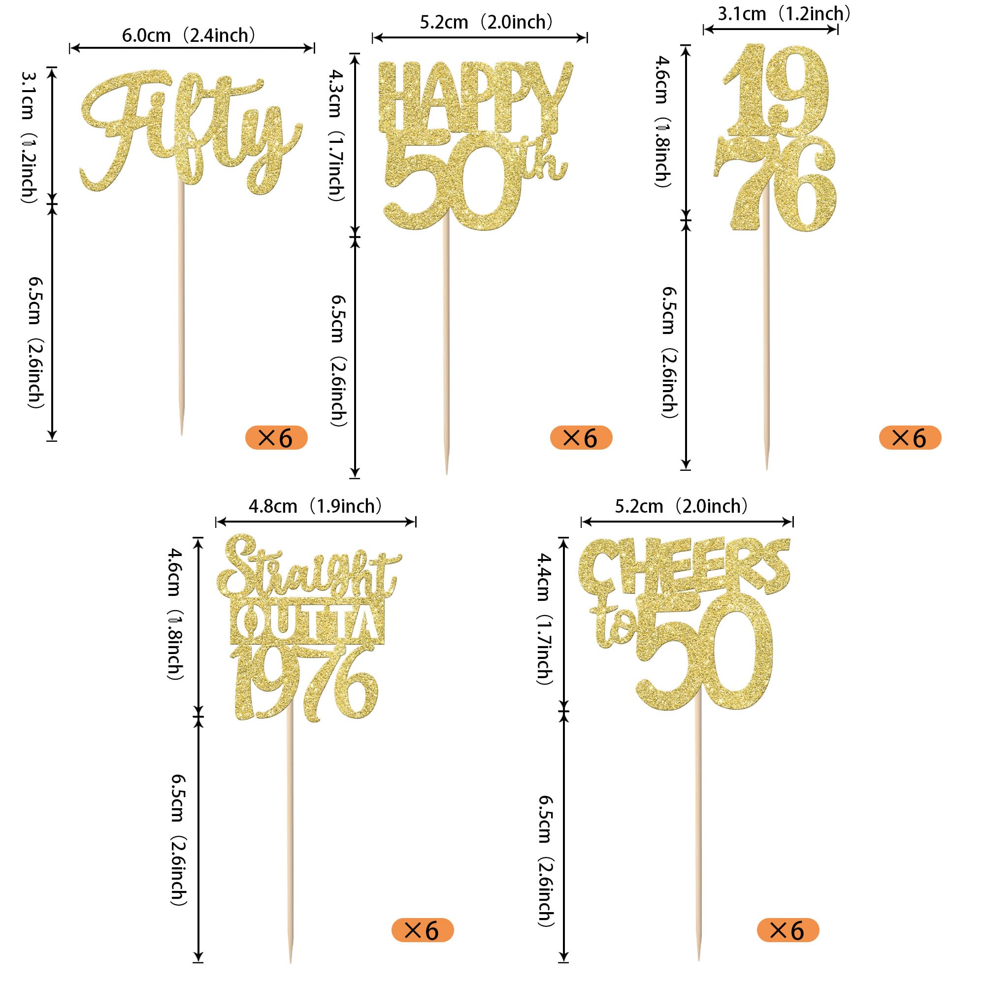 ZHUOWEISM straight outta 1976 toppers brighten 50th party desserts