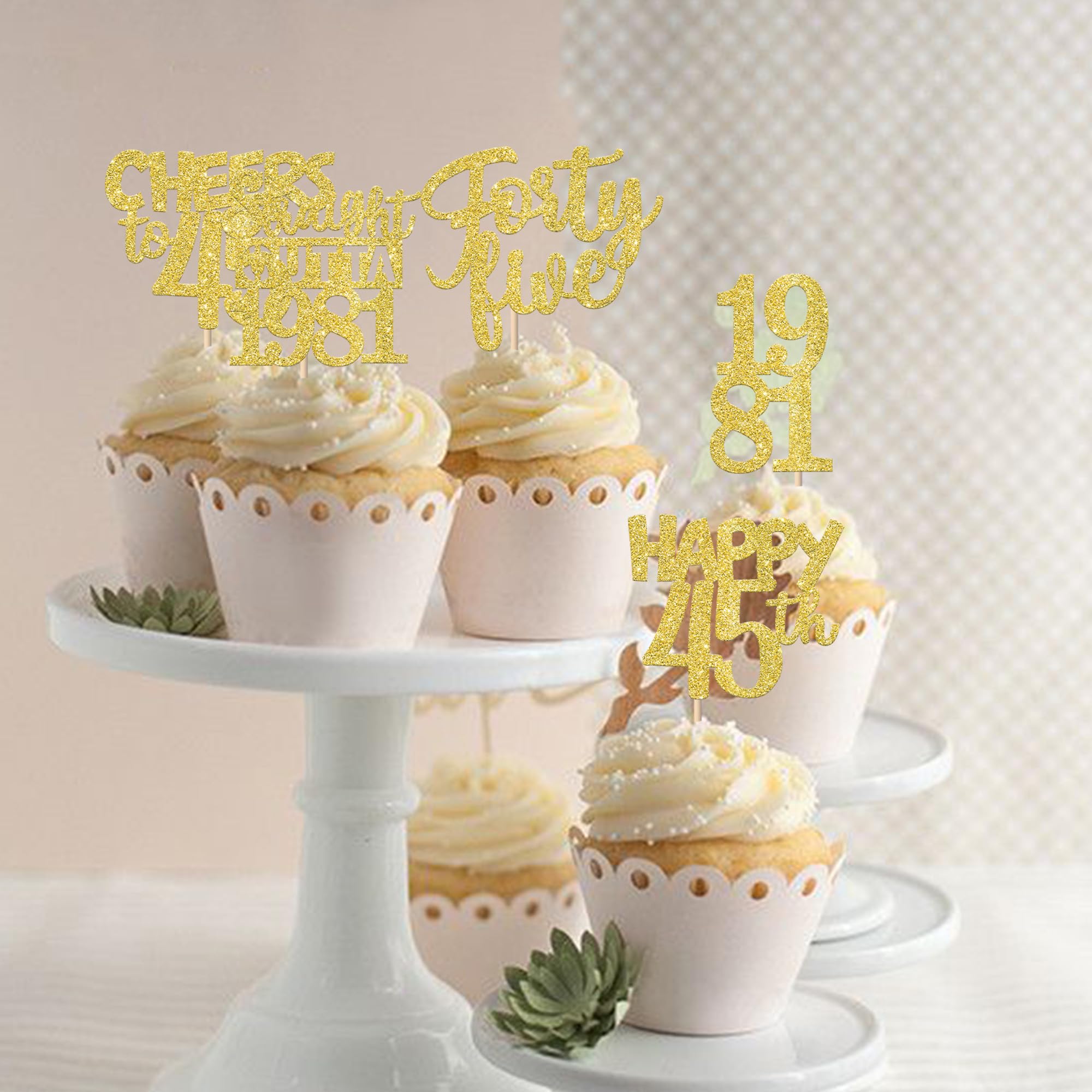 ZHUOWEISM straight outta 1981 theme topper perfect for party desserts.