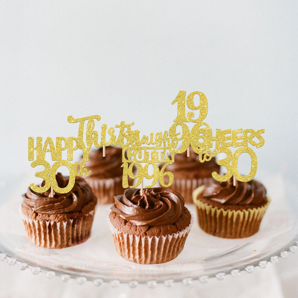 ZHUOWEISM straight outta 1996 cupcake topper design 3 adds festive shine to treats and photos