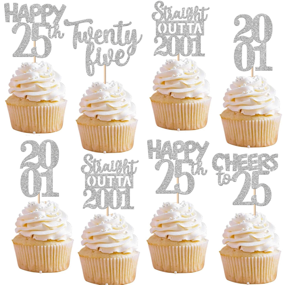ZHUOWEISM straight outta 2001 cupcake topper designs sparkle for celebration cupcakes