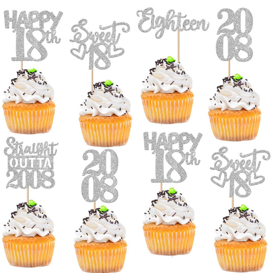 ZHUOWEISM straight outta 2008 cupcake topper glitter for eye catching desserts