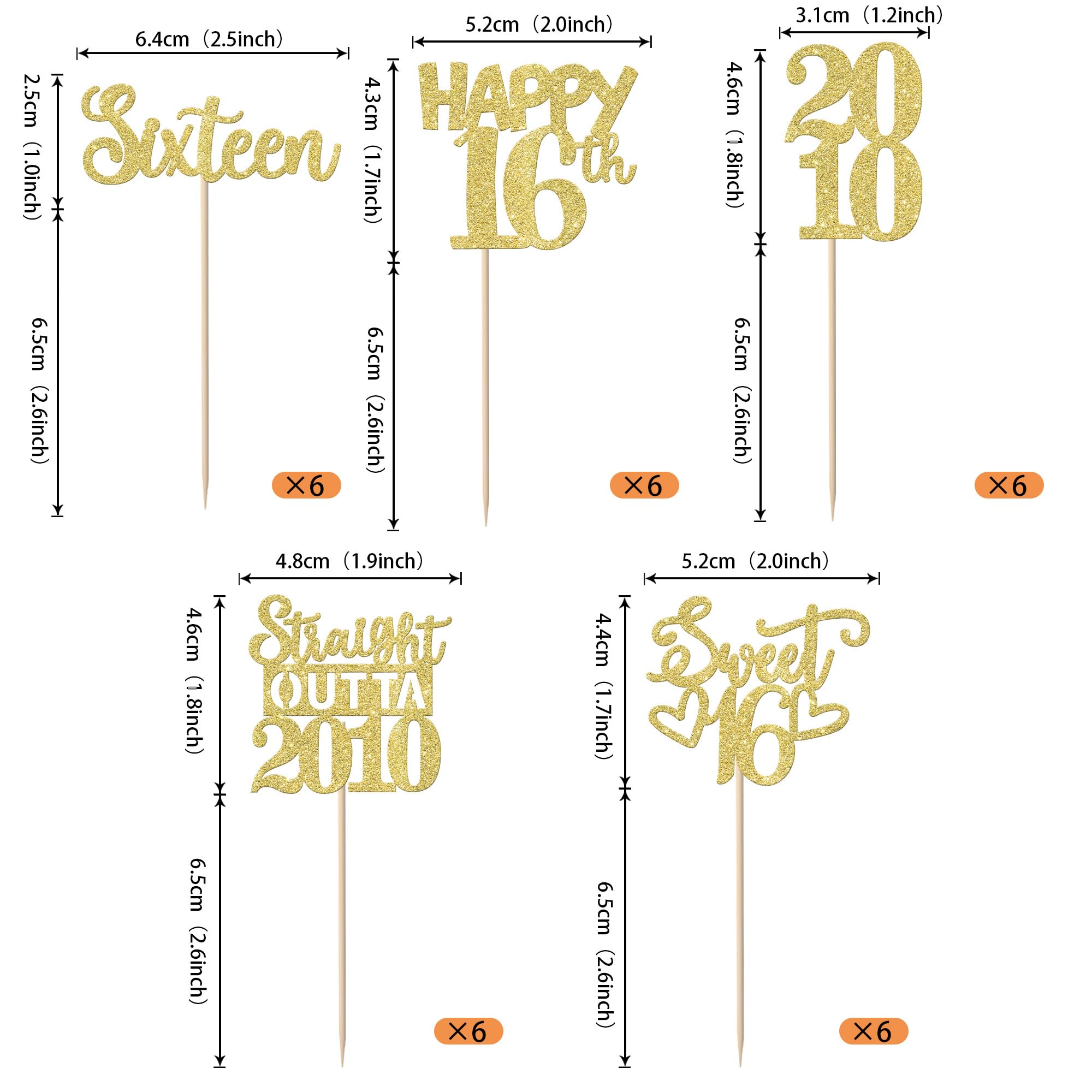 ZHUOWEISM 'Straight Outta 2010' cupcake topper enhances celebratory desserts.