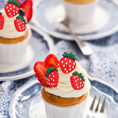 ZHUOWEISM strawberry toppers fit cupcakes and desserts for a vibrant fruit theme.