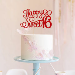 ZHUOWEISM 6-inch by 8.7-inch topper with stick fits most cakes.
