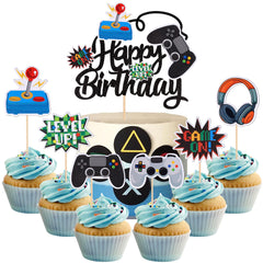 ZHUOWEISM video game cake topper brightens the gamer birthday centerpiece.