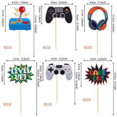ZHUOWEISM gamepad toppers add flair to dessert displays.