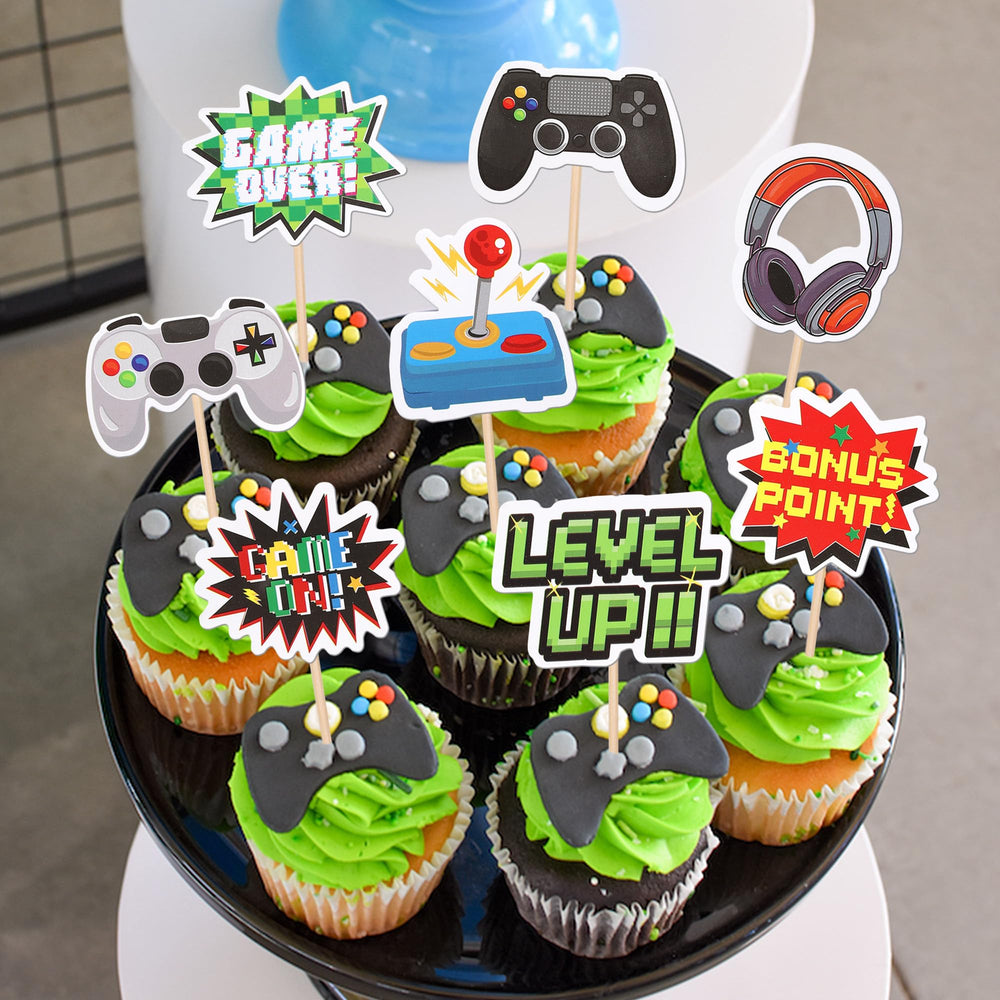 ZHUOWEISM video game cupcake toppers design 4 brighten dessert displays at celebrations.