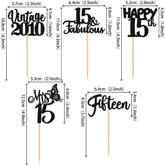 ZHUOWEISM Vintage 2010 cupcake picks add retro charm to desserts.
