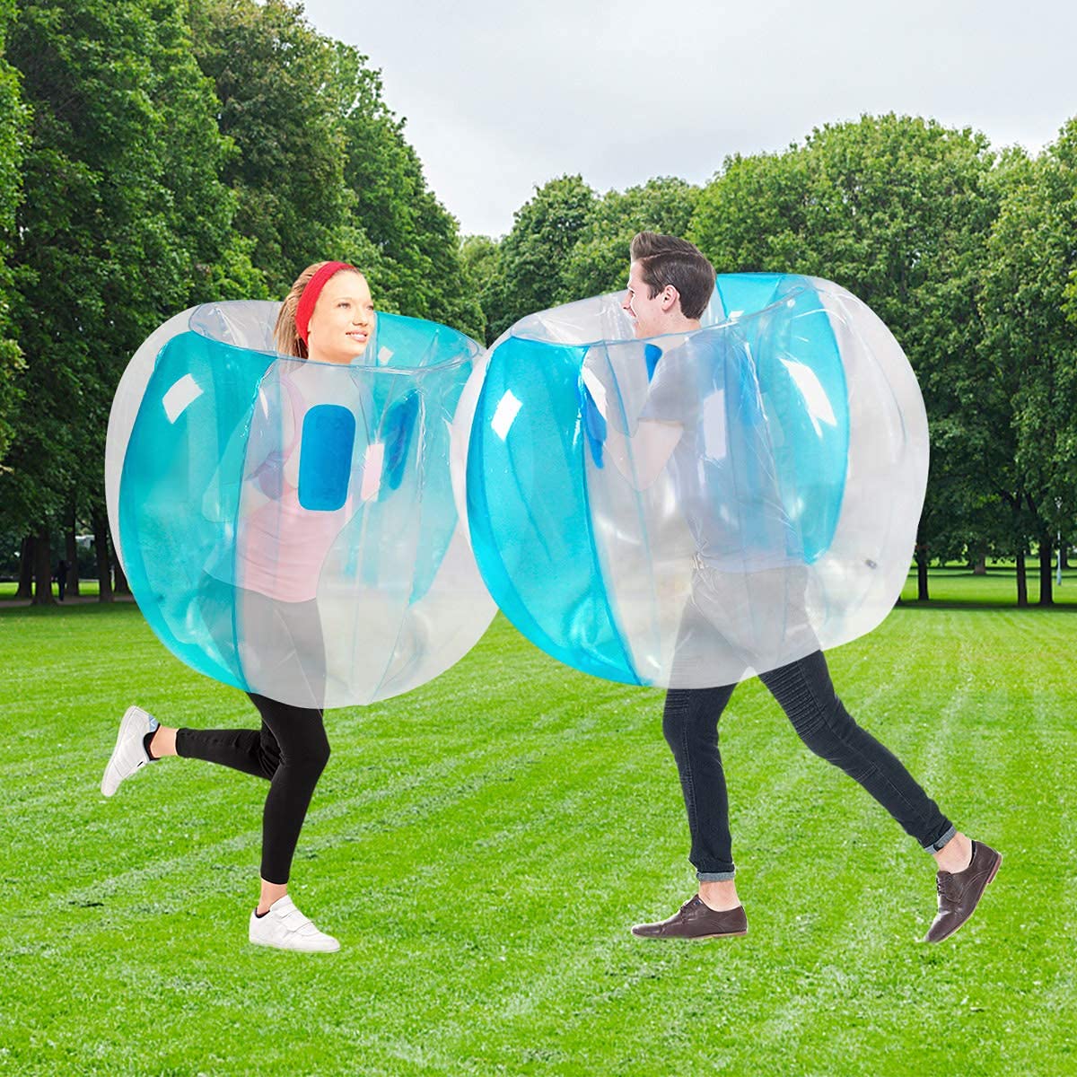 ZHUYNXIR sumo ball made with non-toxic vinyl blue material.