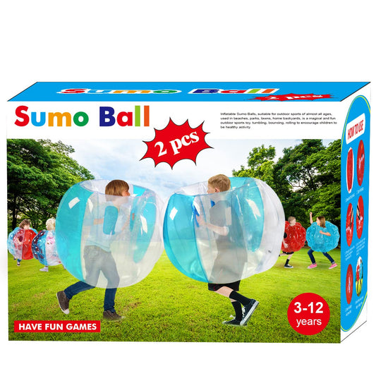 ZHUYNXIR wearable inflatable sumo ball, 36-inch blue, for safe backyard fun.