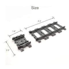 ZHX straight track size detail 5.3 by 2.5 inches for precise planning.