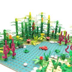 ZHX Rainforest plants and bushes inspire colorful garden moments.