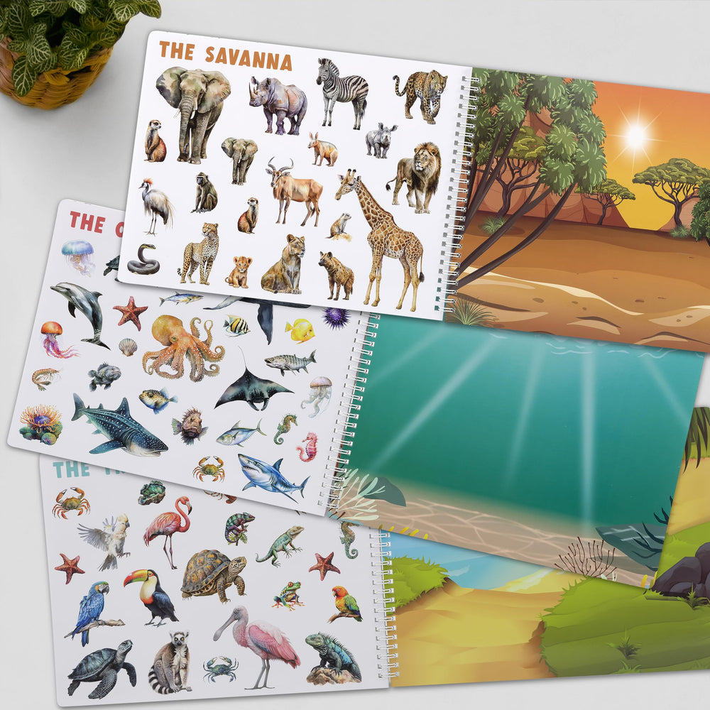 ZICOTO coloring pages compliment sticker scenes for expressive art