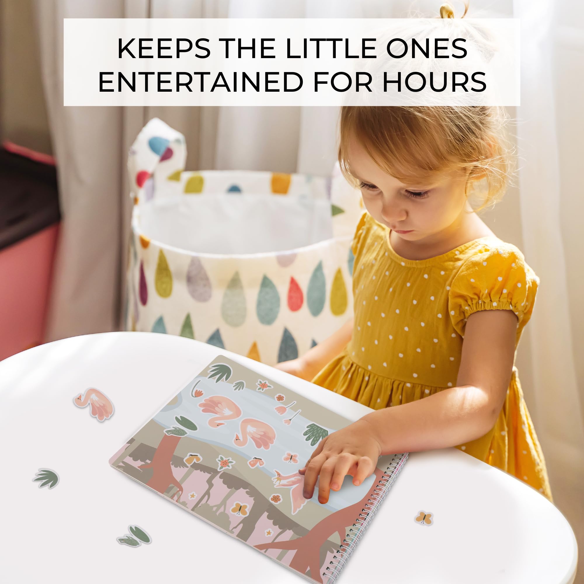ZICOTO sticker book double-ring wire design keeps pages flat for easy use