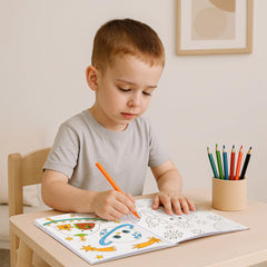 ZICOTO kid coloring session image shows creative, screen-free fun.