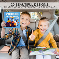 ZICOTO Paint by Stickers vehicles designs showcase lively scenes for imaginative painting.