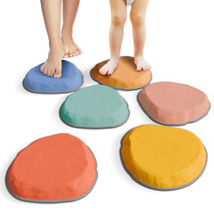 ZICOTO stepping stones with colorful pebbles boost balance during indoor play