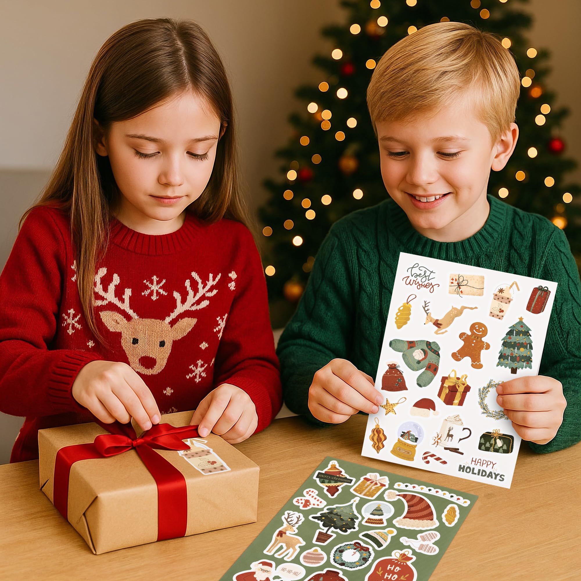 ZICOTO stocking sticker perfect for envelopes and scrapbooks.