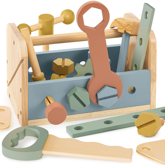 ZICOTO toddler toolbox doubles as a compact workbench for creative building