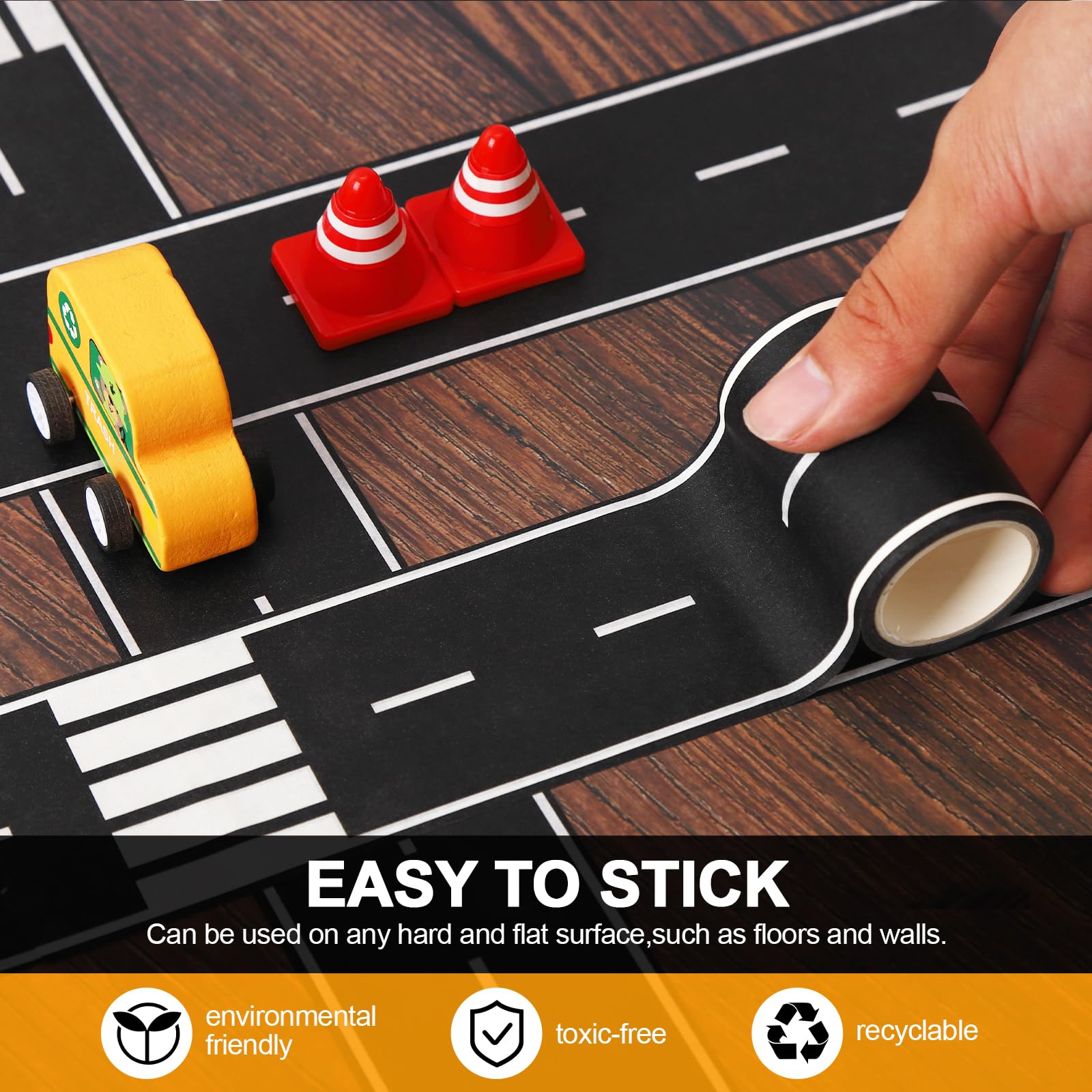 ZICRO Roadway Tape two-roll set, long 33 feet per roll for large layouts.